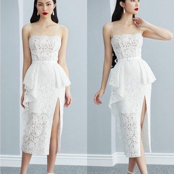 ELEGANT NORA LACE MIDI DRESS Size S - Picture 3 of 3